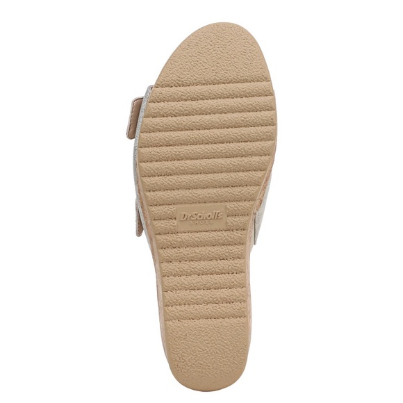 Dr. Scholl's Light Gold Wedge Sandals - Picture 4 of 6